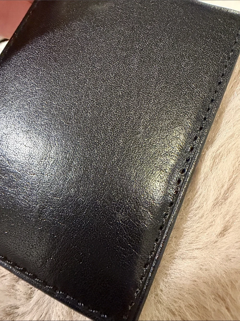 Mosaic Men's Black Leather Money Clip Credit Card Wallet